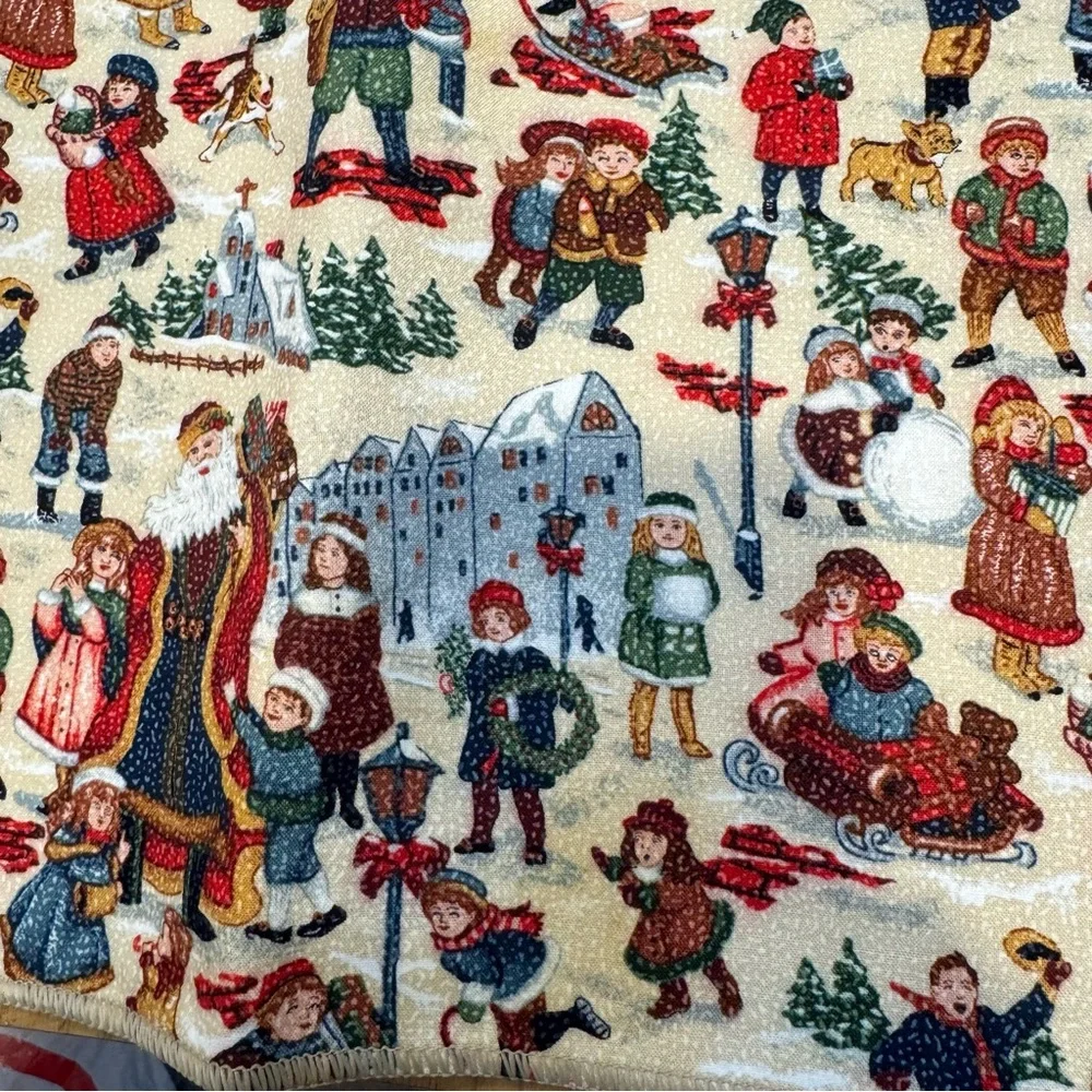 Set of 2 Vintage “ My Childhood Christmas “ placements